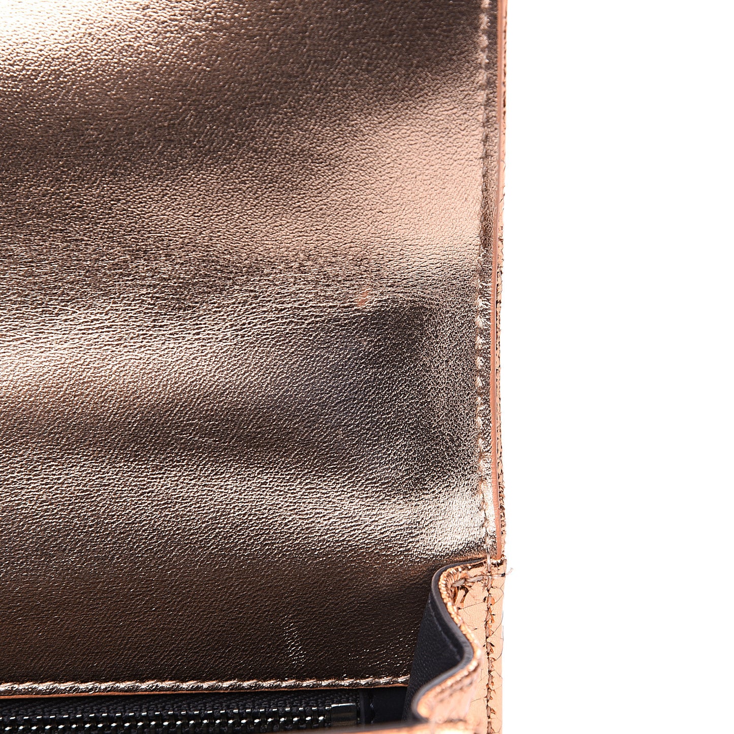 Ceramic Effect Deerskin Diorama Club Bag Gold