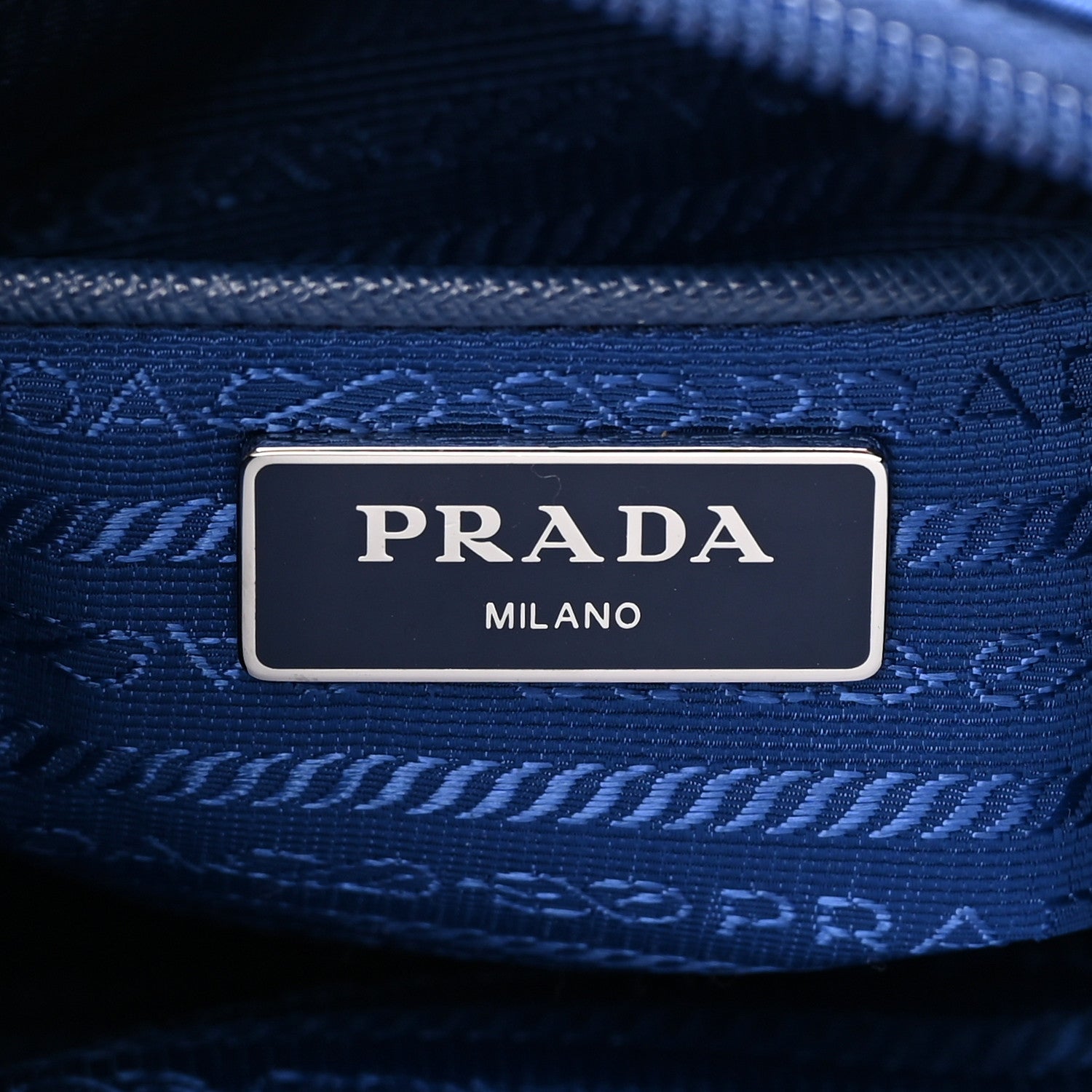 Prada Tessuto Nylon Saffiano Flat Messenger Bag Bluette 6 of 15