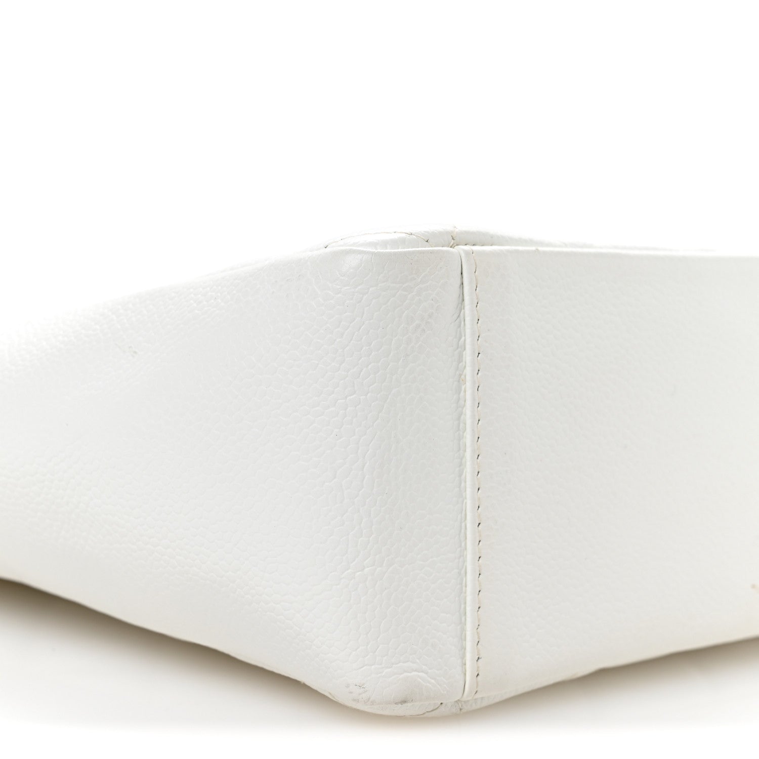 Chanel Caviar Quilted Petit Shopping Tote PST White 9 of 10