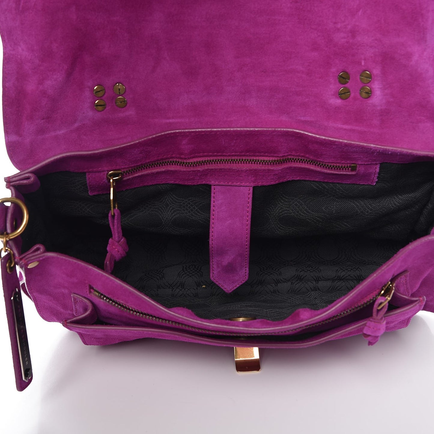 Suede Medium PS1 Satchel Grape