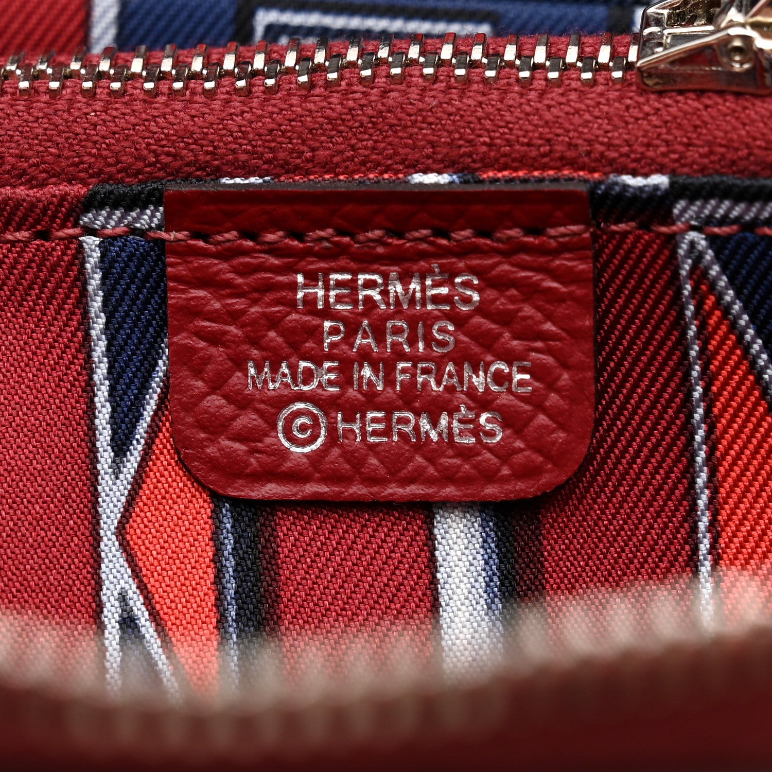 Hermes Epsom Silk'in Compact Wallet Rouge Sellier 6 of 9