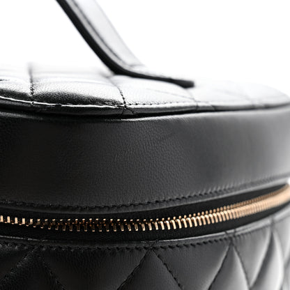 Chanel Lambskin Quilted Large Vanity Pouch Black 8 of 10