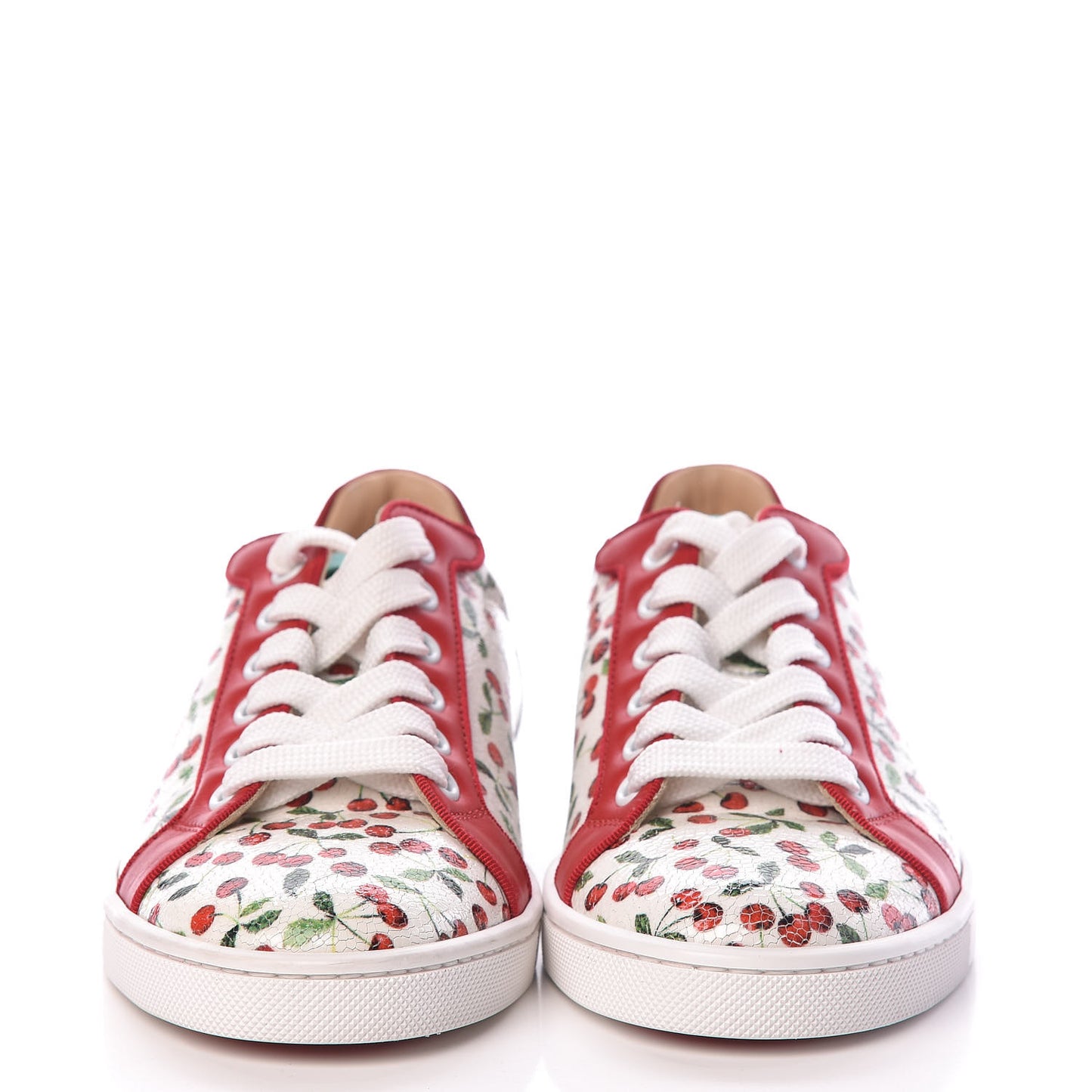 Calfskin Patent Cherry Print Seava Sneakers 36 Multi