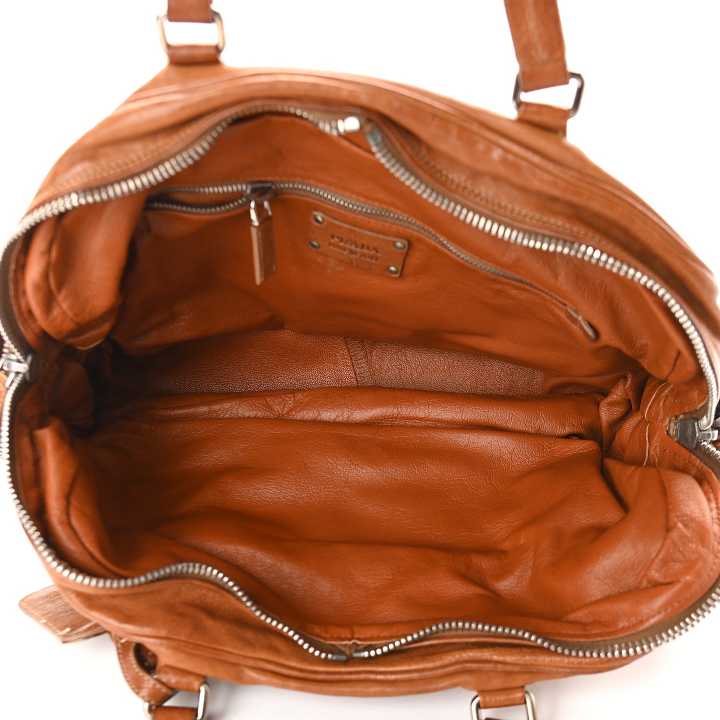 Washed Buffalo Bag Cuoio