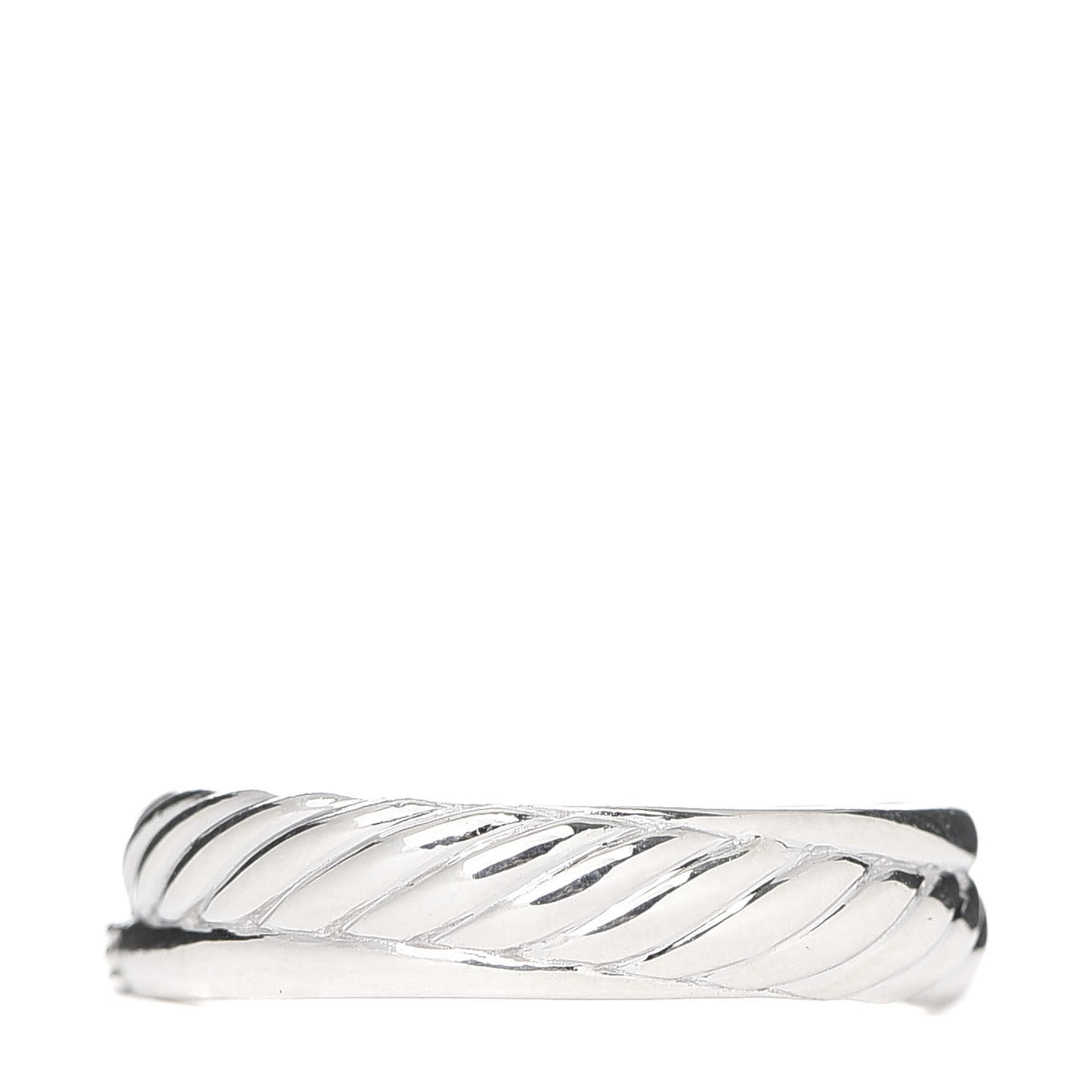 Sterling Silver Diamond 5mm Crossover Ring 54 7