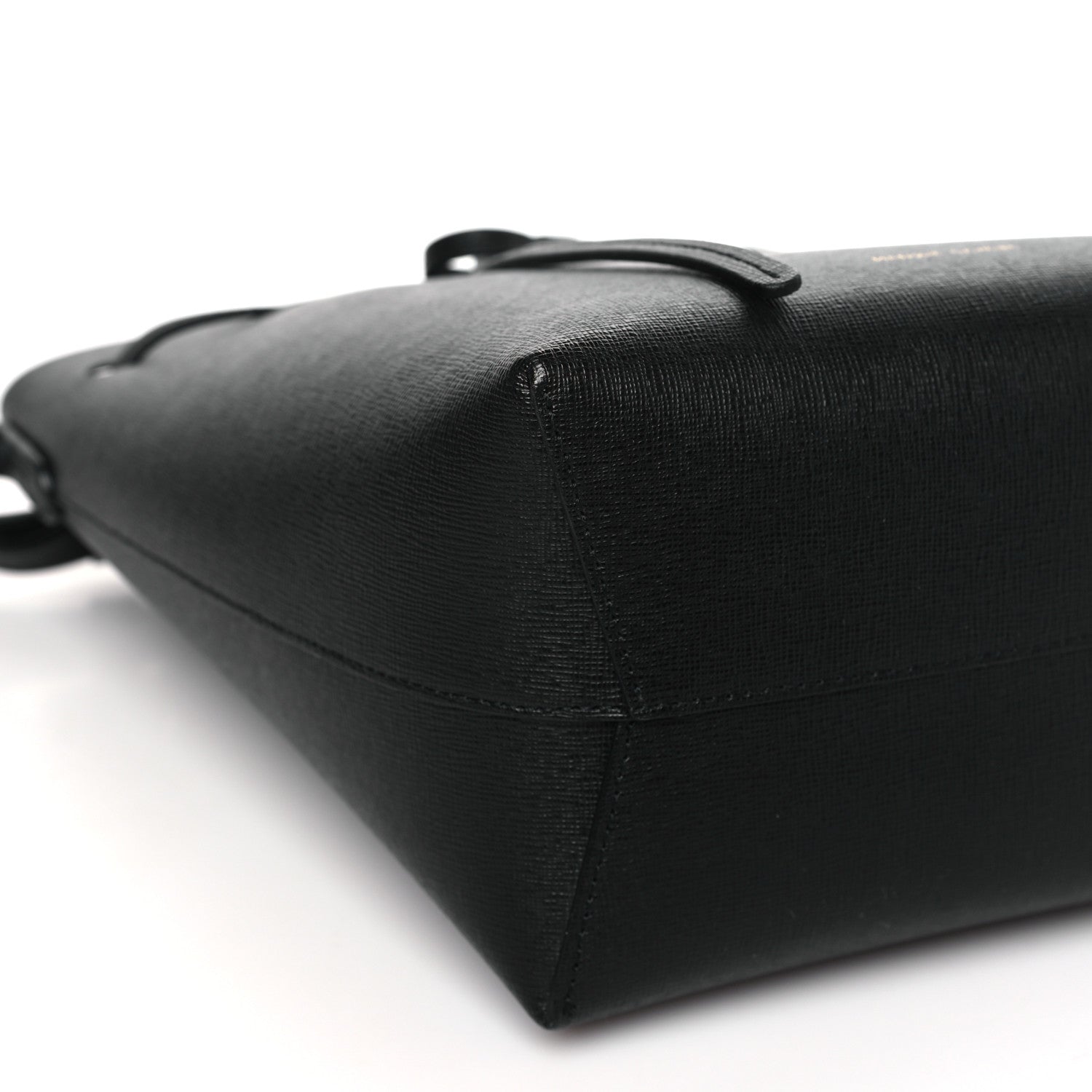 Mansur Gavriel Saffiano Mini Bucket Bag Black Flamma 8 of 10