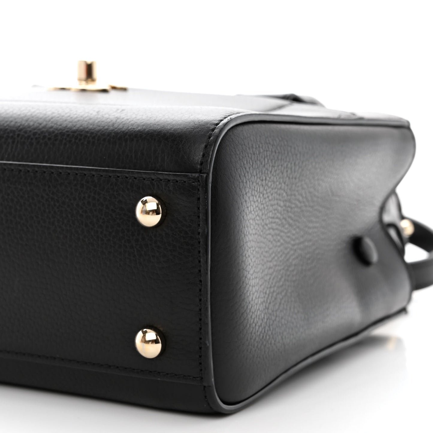 Grained Calfskin Mini Neo Executive Shopper Tote Black
