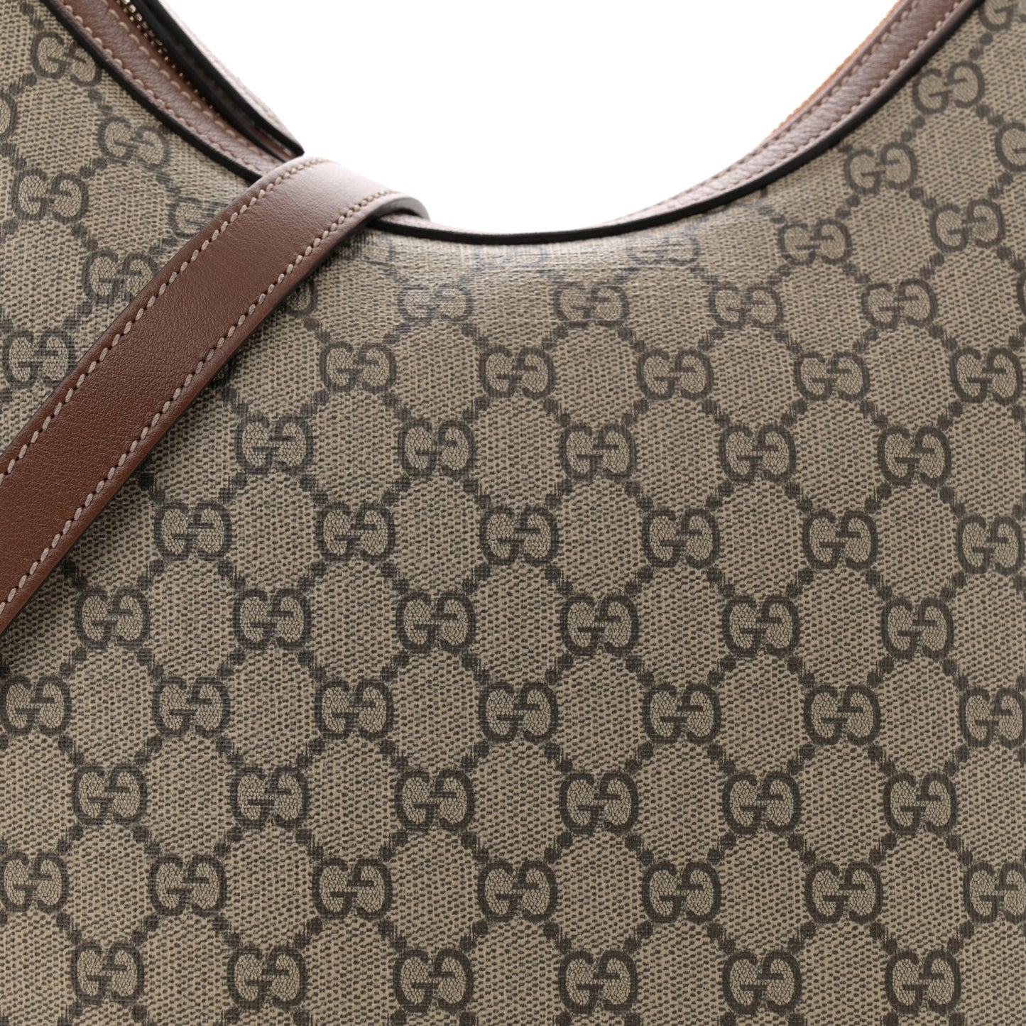 GG Supreme Monogram Linea A Hobo Brown