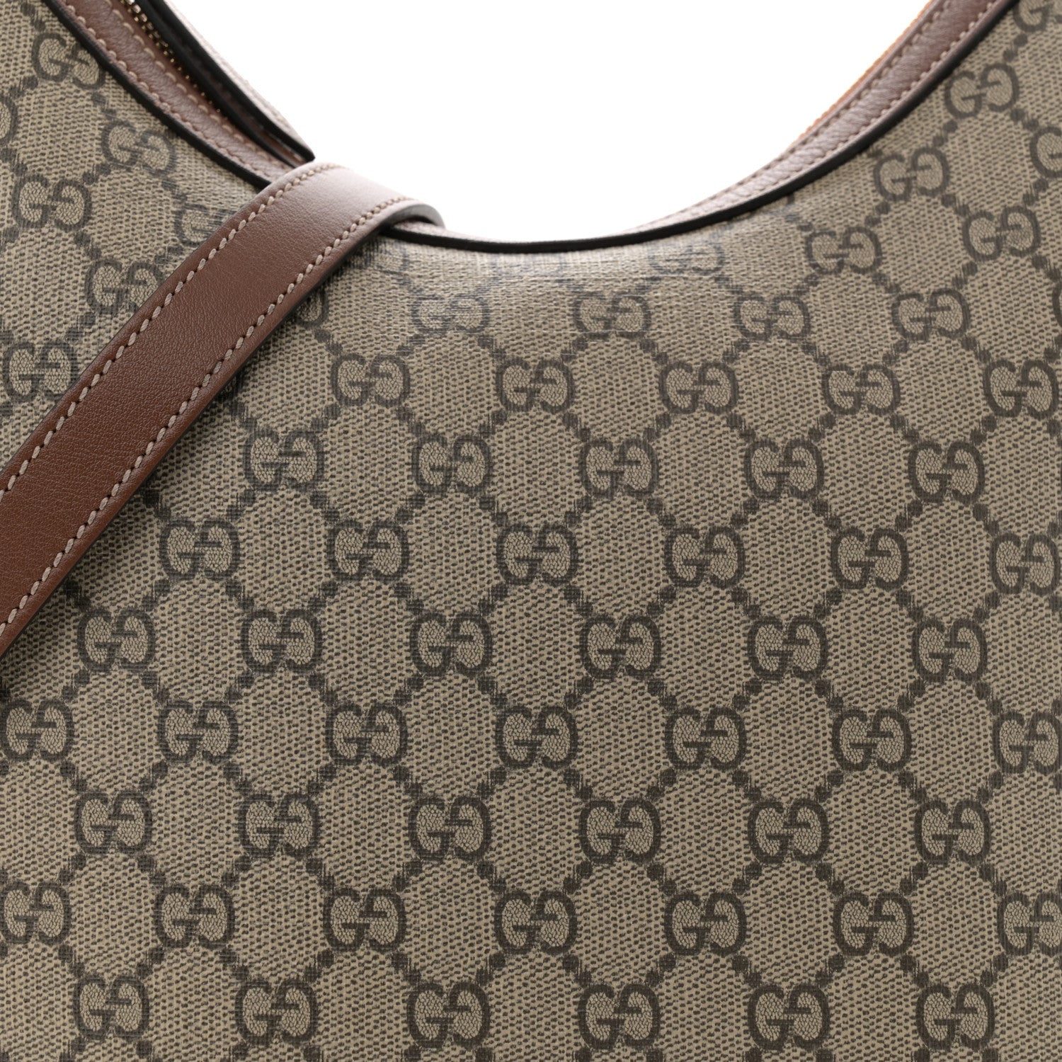 Gucci GG Supreme Monogram Linea A Hobo Brown 8 of 10