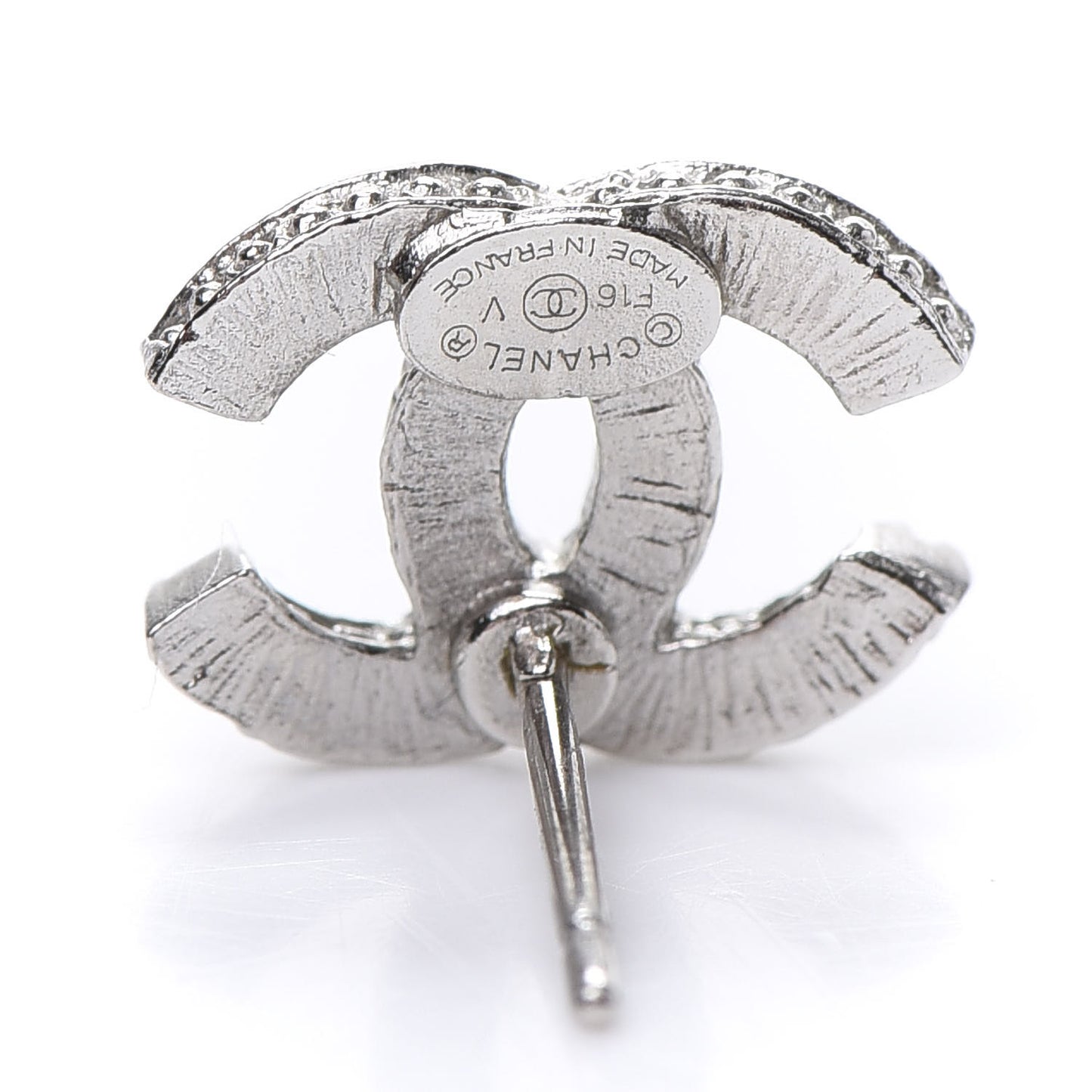 Crystal CC Earrings Silver