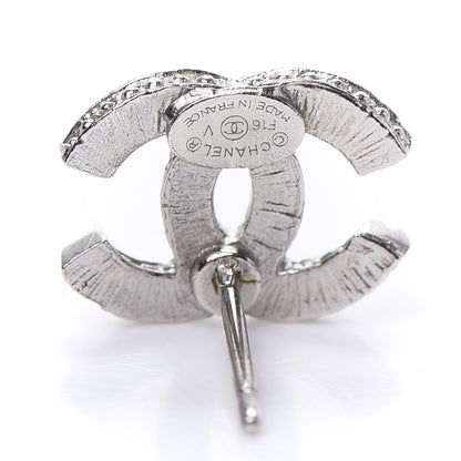 Chanel Crystal CC Earrings Silver 4 of 5