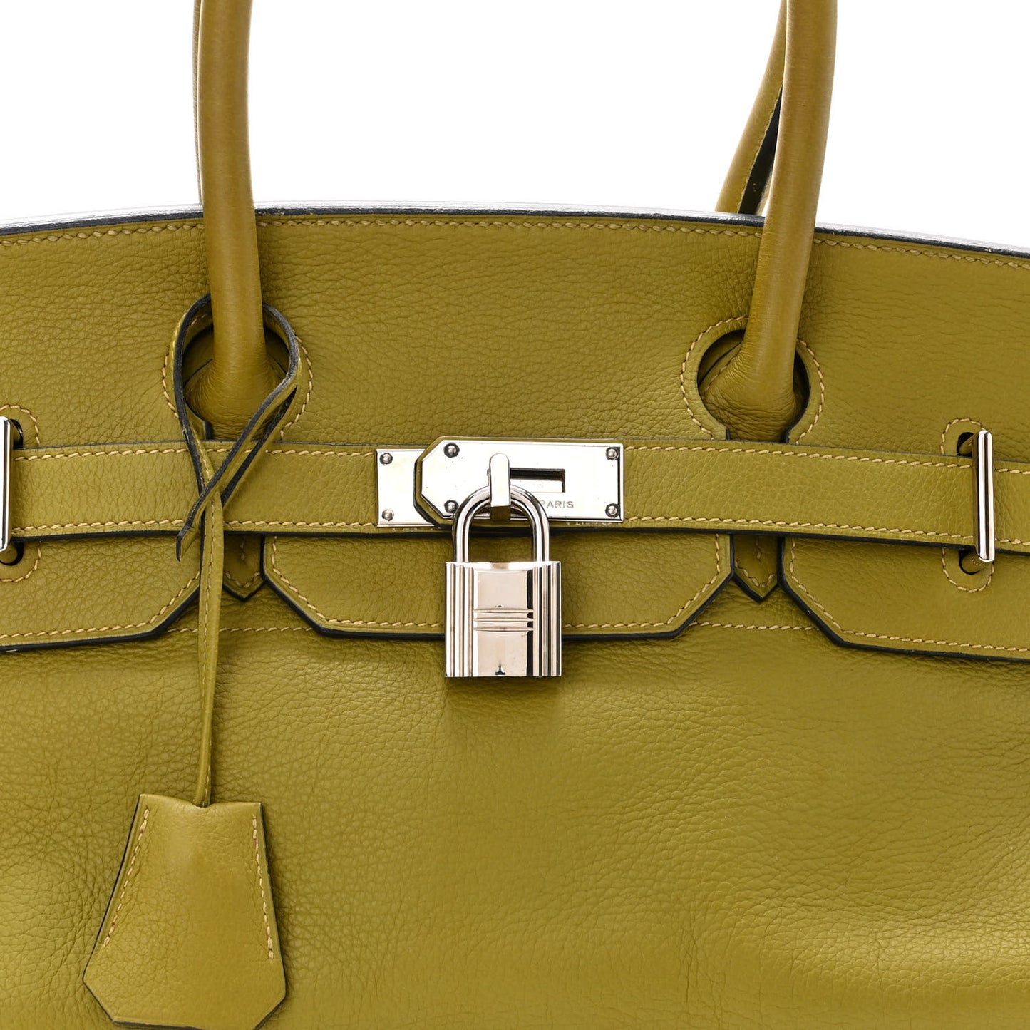 Taurillon Clemence JPG Birkin 42 Chartreuse