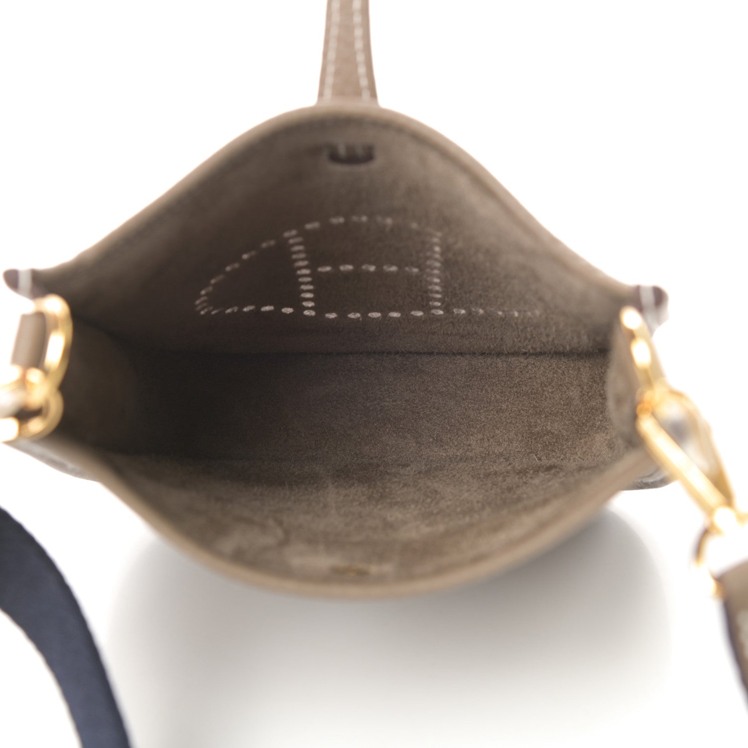 Hermes Taurillon Clemence Amazone Evelyne TPM Etoupe Bleu Indigo 5 of 12