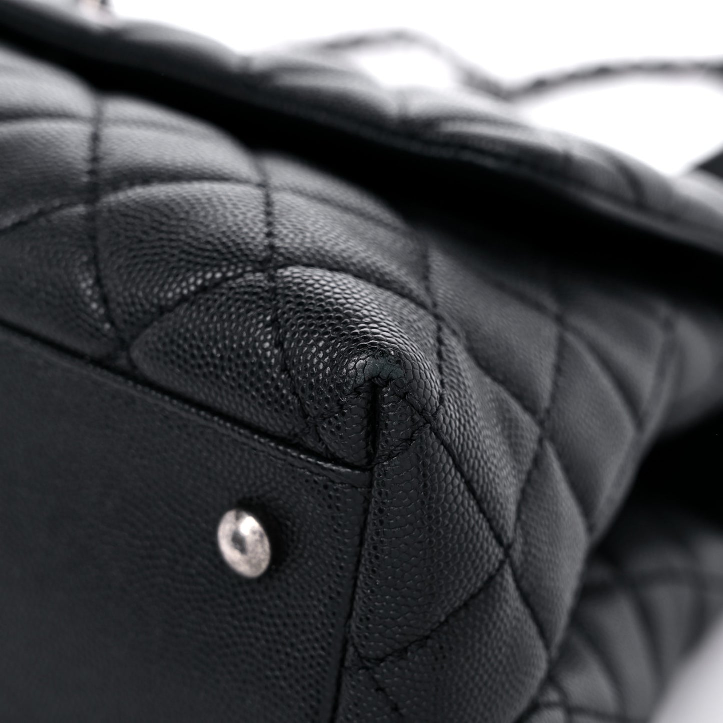 Caviar Quilted Small Coco Handle Flap Black