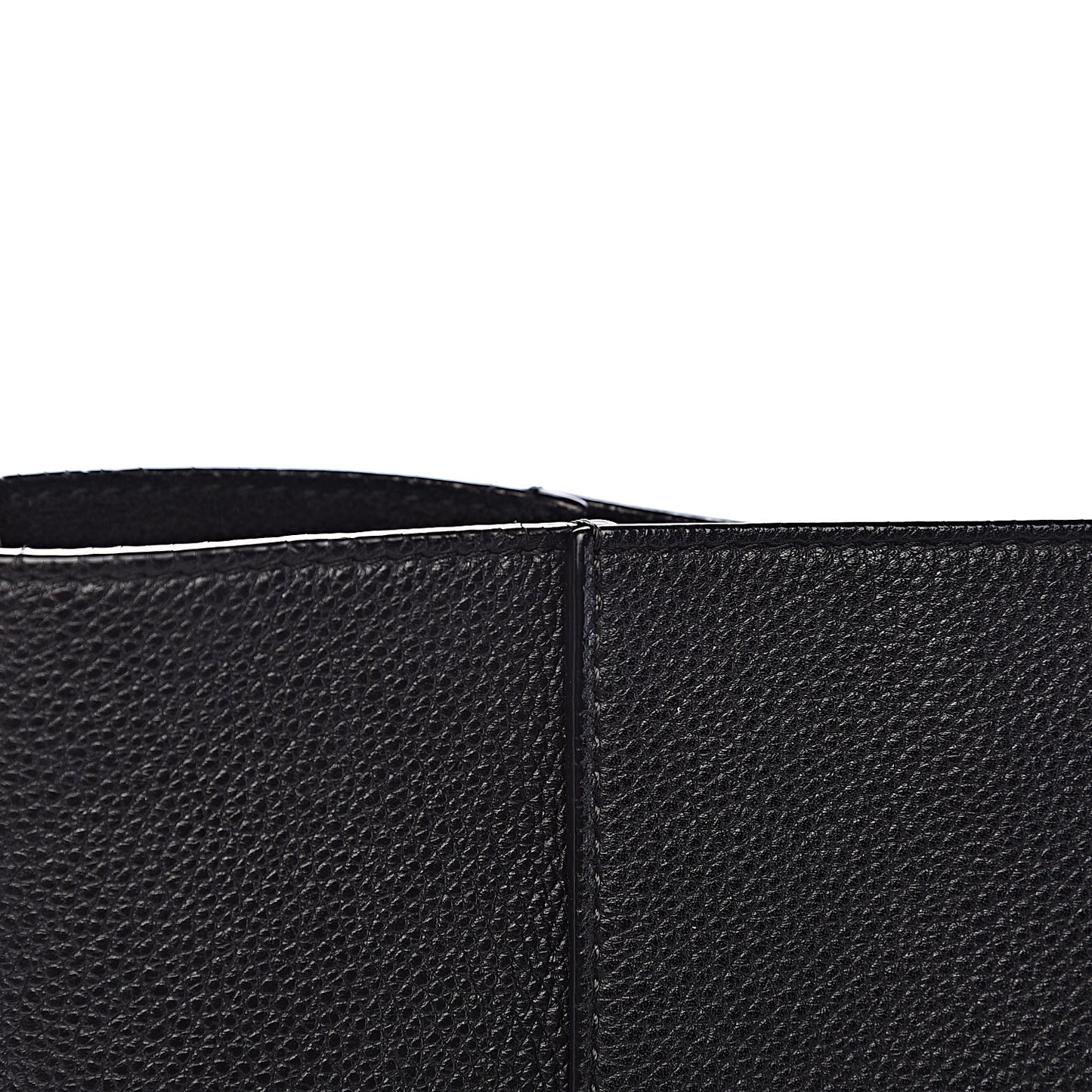Soft Grained Calfskin Sangle Bucket Bag Black