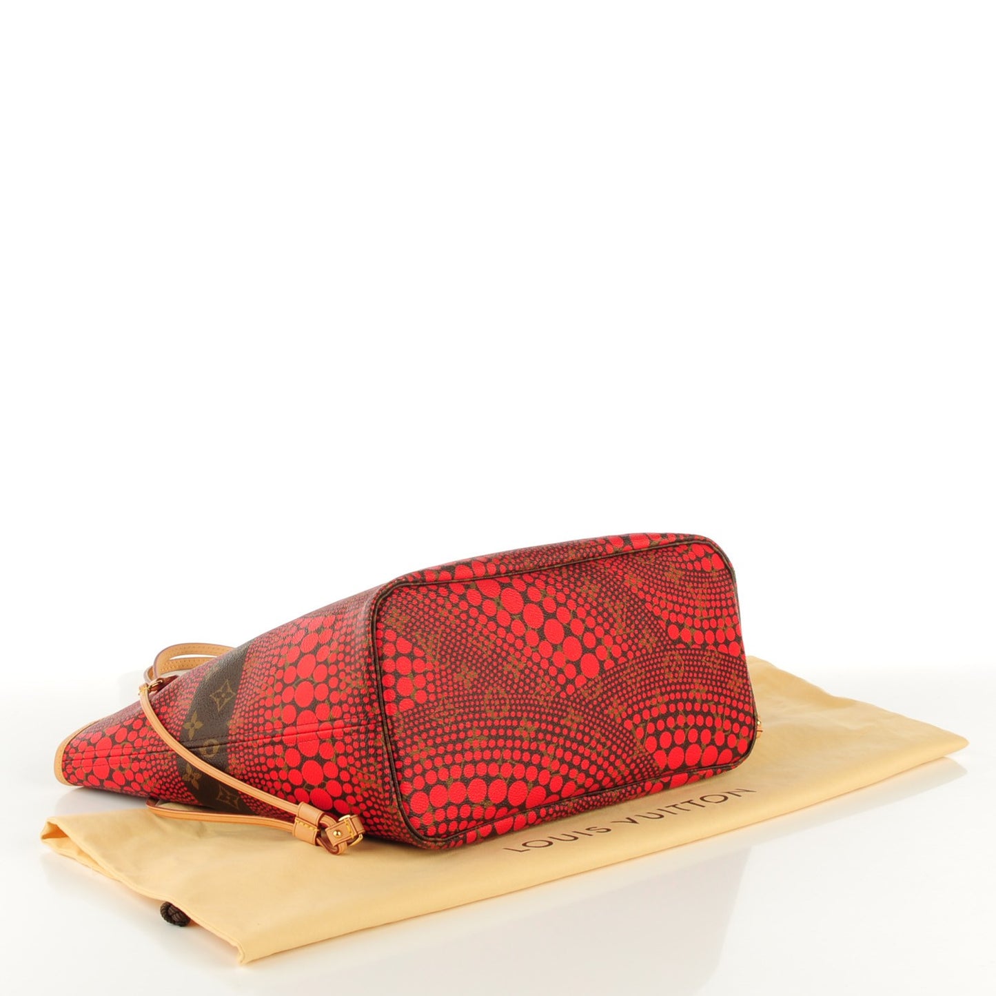 Monogram Kusama Waves Neverfull MM Red