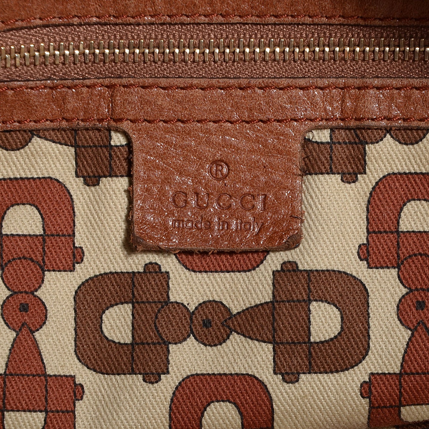 Leather Guccissima Trim Large Signoria Hobo Brown