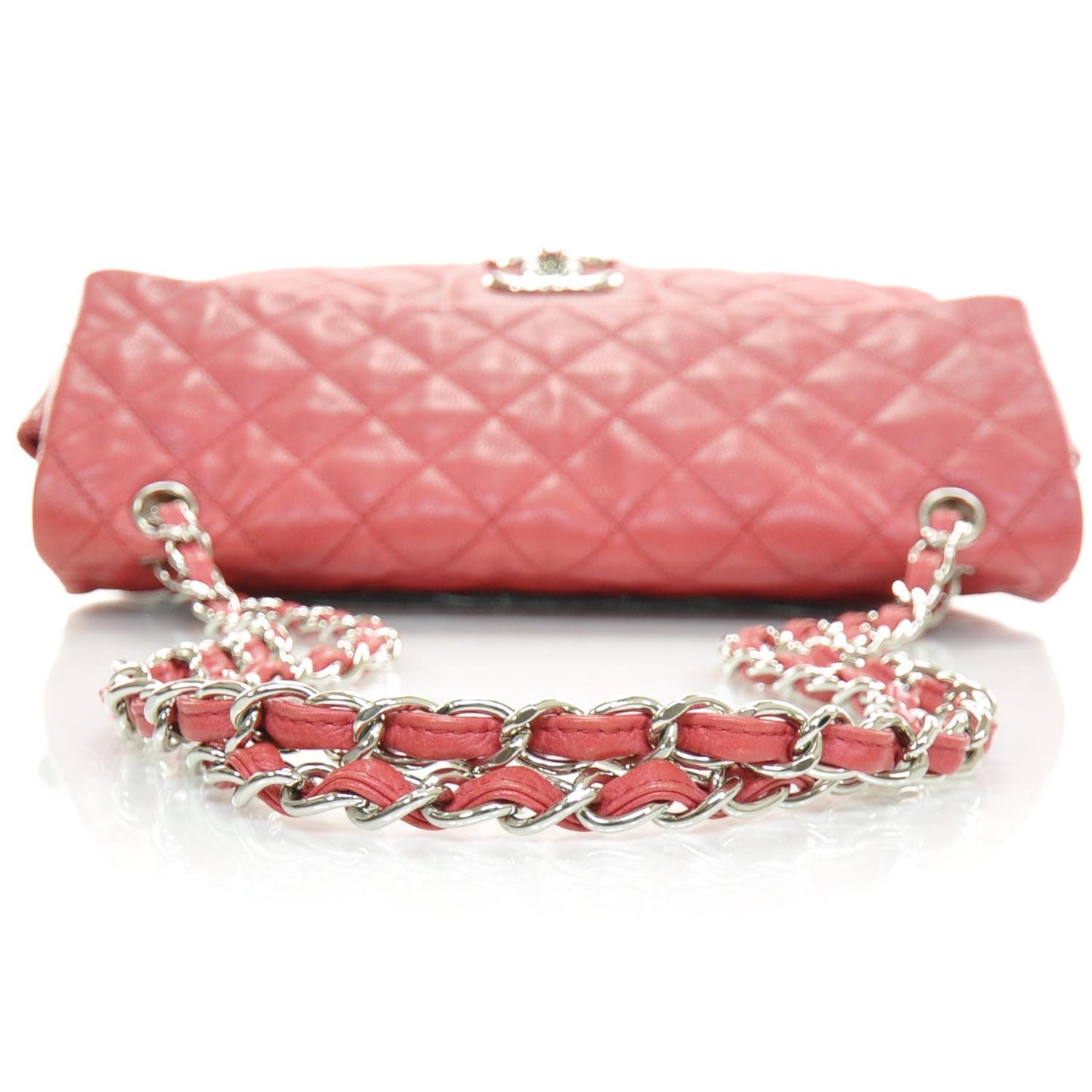 Washed Caviar Maxi Flap Fuchsia