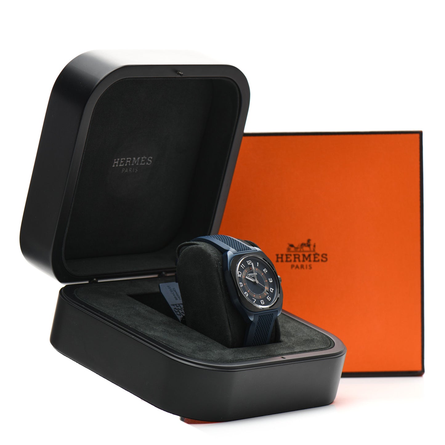 PVD Titanium Rubber 39mm H08 Automatic Watch Bleu Abysse