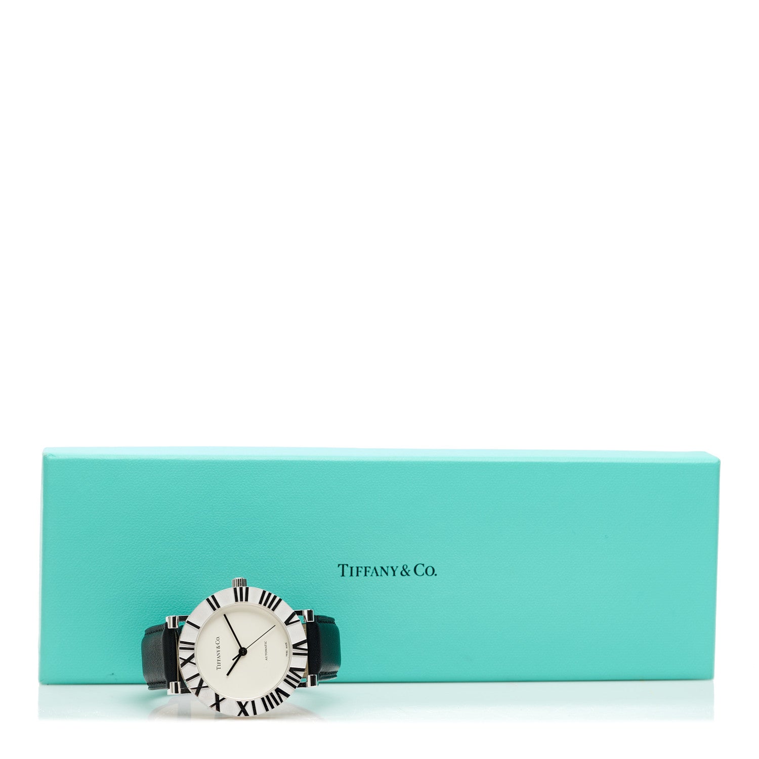 Tiffany Sterling Silver Calfskin 39mm Atlas Automatic Watch 5 of 5