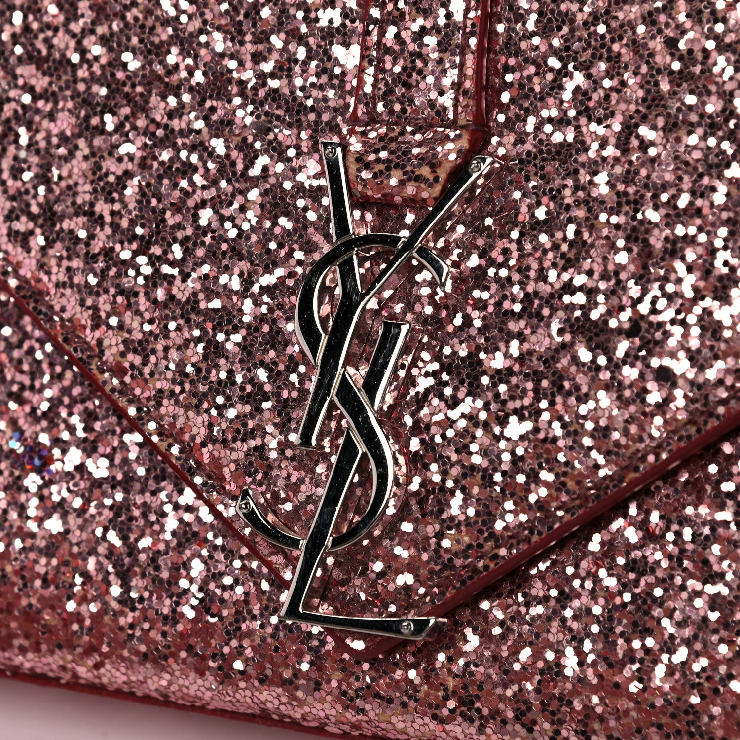 Saint Laurent Glitter Monogram Galactica Satchel Pink 12 of 19