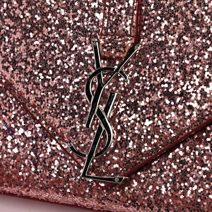 Saint Laurent Glitter Monogram Galactica Satchel Pink 12 of 19