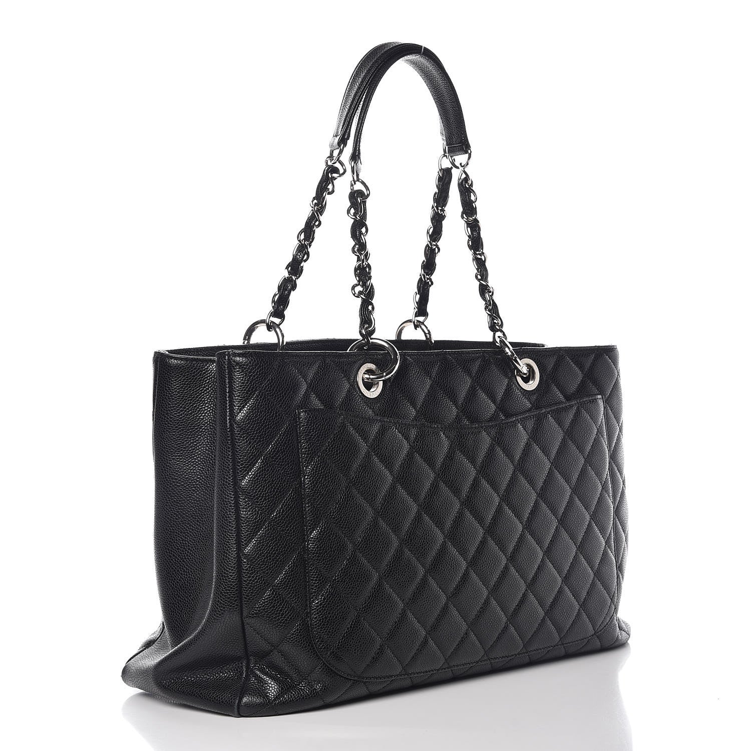 Chanel Caviar Quilted XL Grand Shopping Tote GST Black 3 of 17
