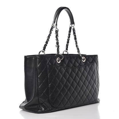 Chanel Caviar Quilted XL Grand Shopping Tote GST Black 3 of 17
