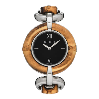 Gucci Stainless Steel Bamboo 35mm Quartz Watch Black 1 of 4