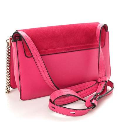 Chloe Suede Calfskin Small Faye Shoulder Bag Fuchsia Rose 3 of 9