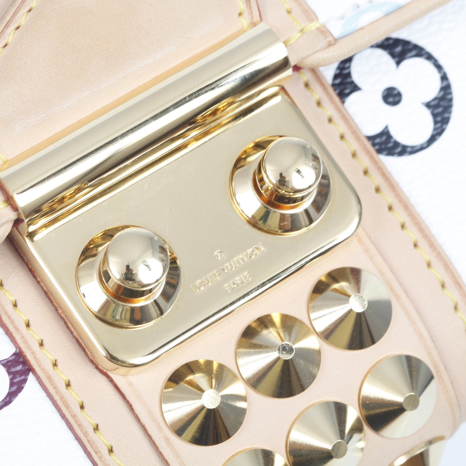 Louis Vuitton Monogram Multicolor Courtney Clutch White 5 of 11