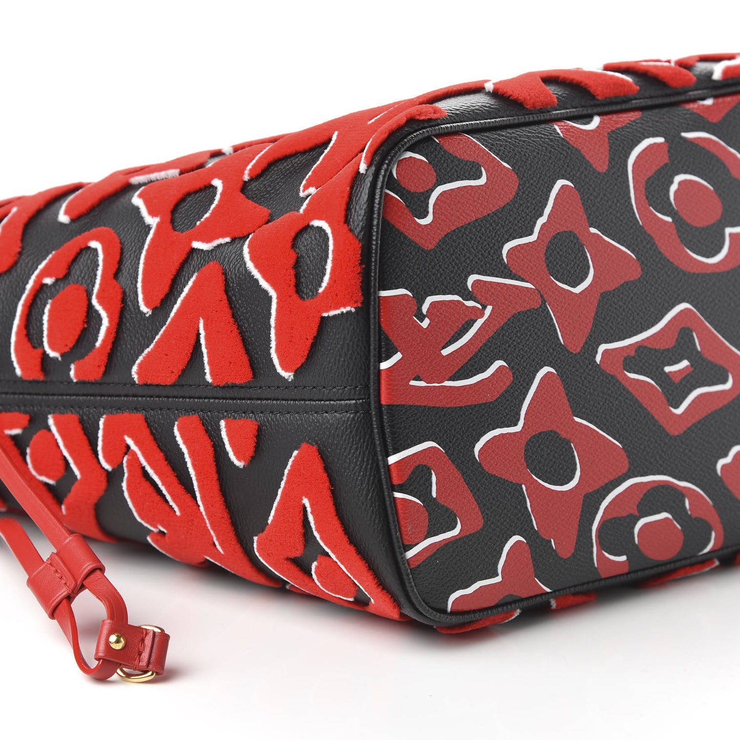 X UF Tufted Monogram Neverfull MM Black Red