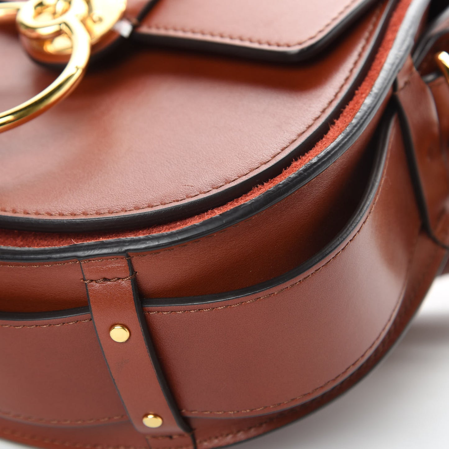Calfskin Small Tess Bag Sepia Brown