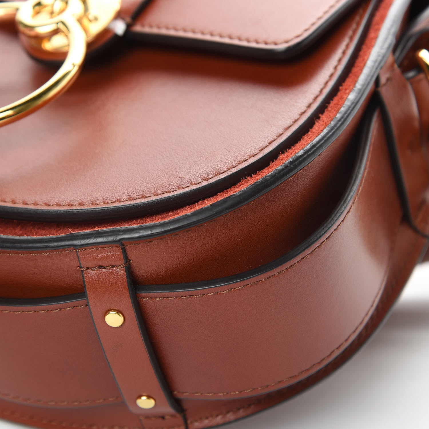 Chloe Calfskin Small Tess Bag Sepia Brown 10 of 16