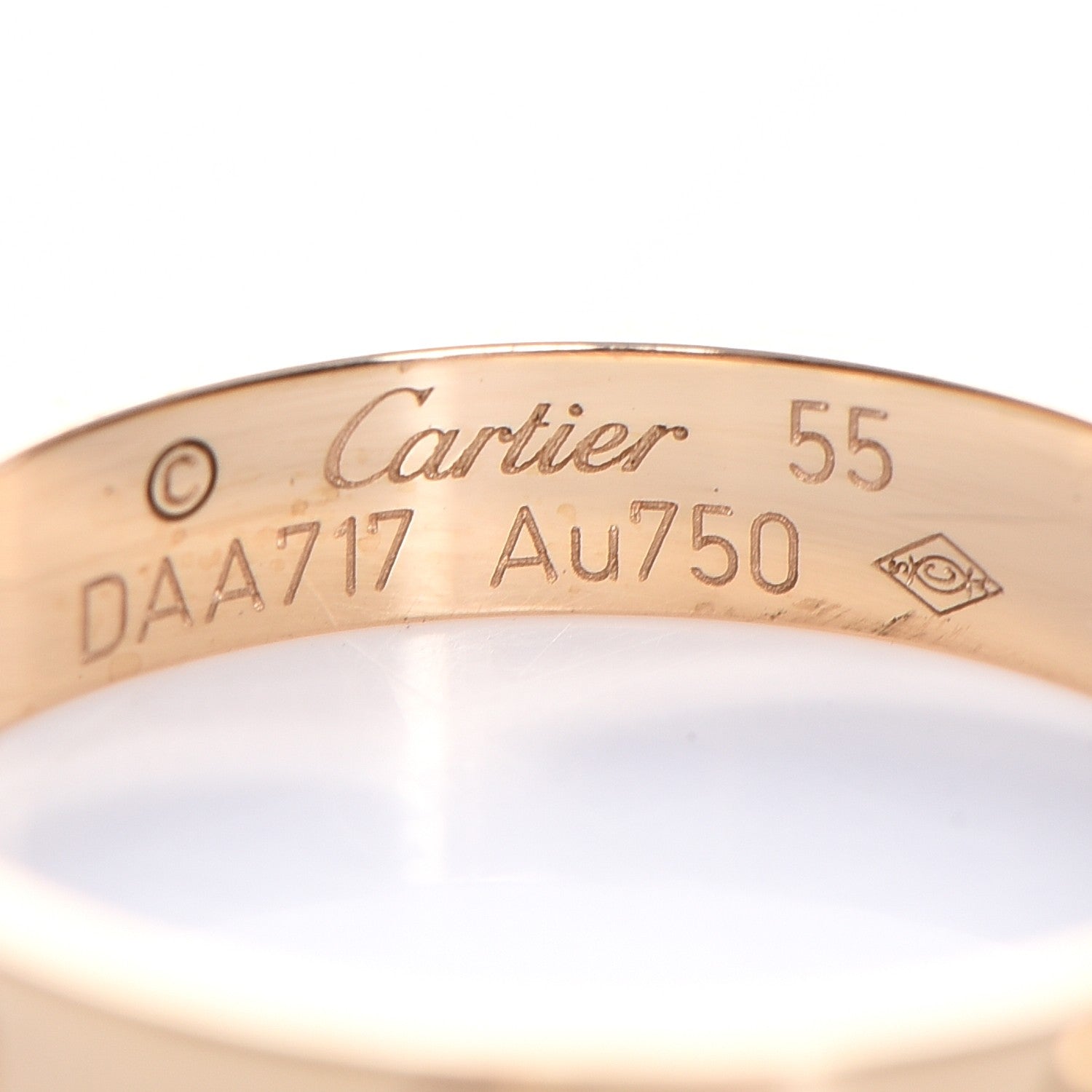 Cartier 18K Yellow Gold 3.5mm LOVE Wedding Band Ring 55 7.25 5 of 6