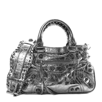 Balenciaga Agneau Arena Neo Cagole Mini Handbag Silver 1 of 10