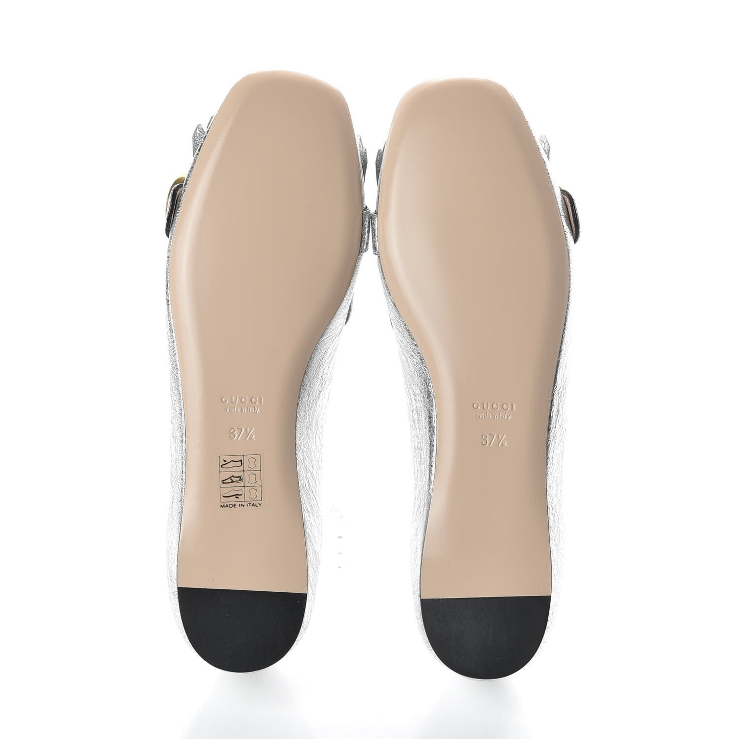 Galassia GG Marmont Fringe Flats 37.5 Argento