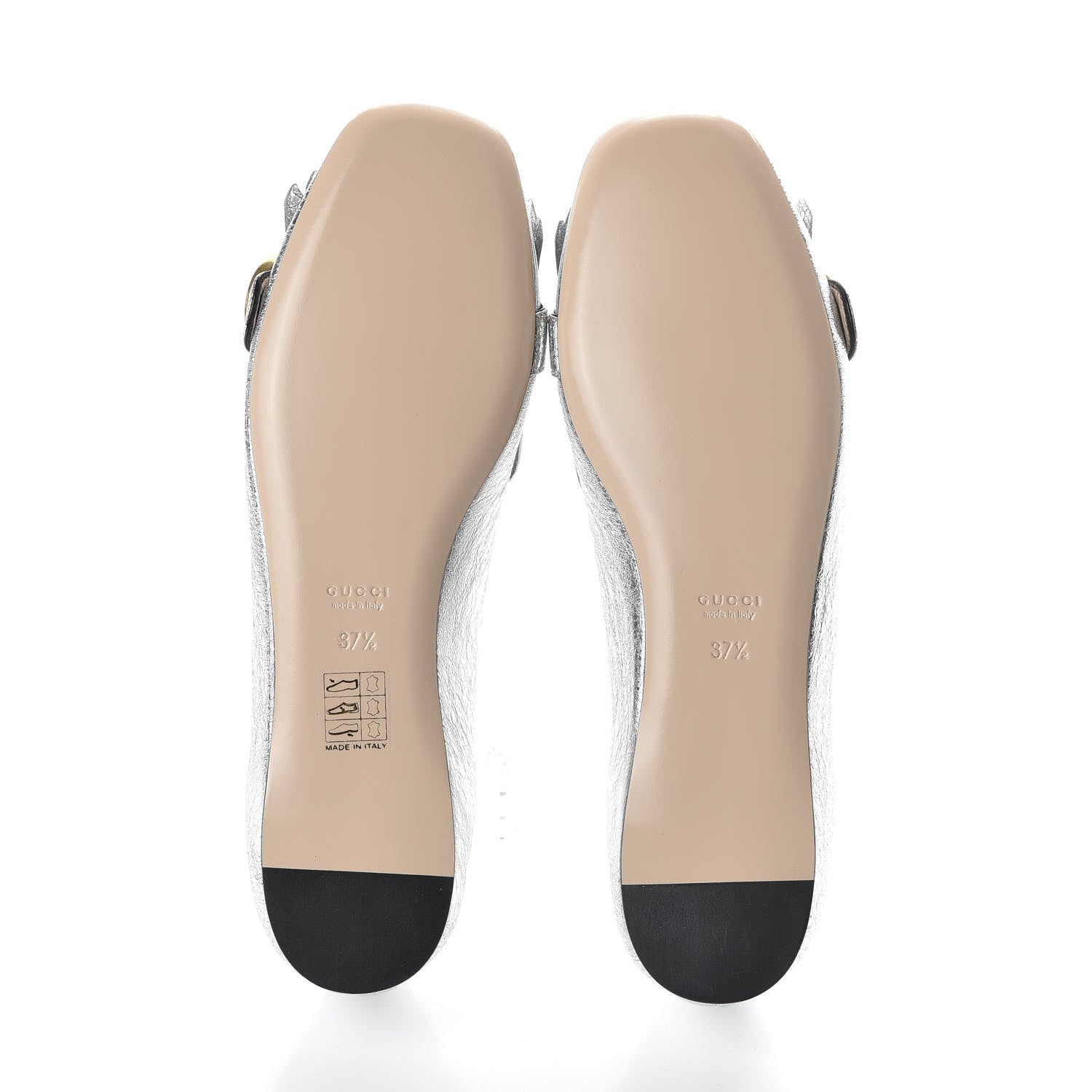 Gucci Galassia GG Marmont Fringe Flats 37.5 Argento 5 of 10