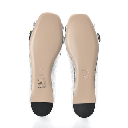 Gucci Galassia GG Marmont Fringe Flats 37.5 Argento 5 of 10