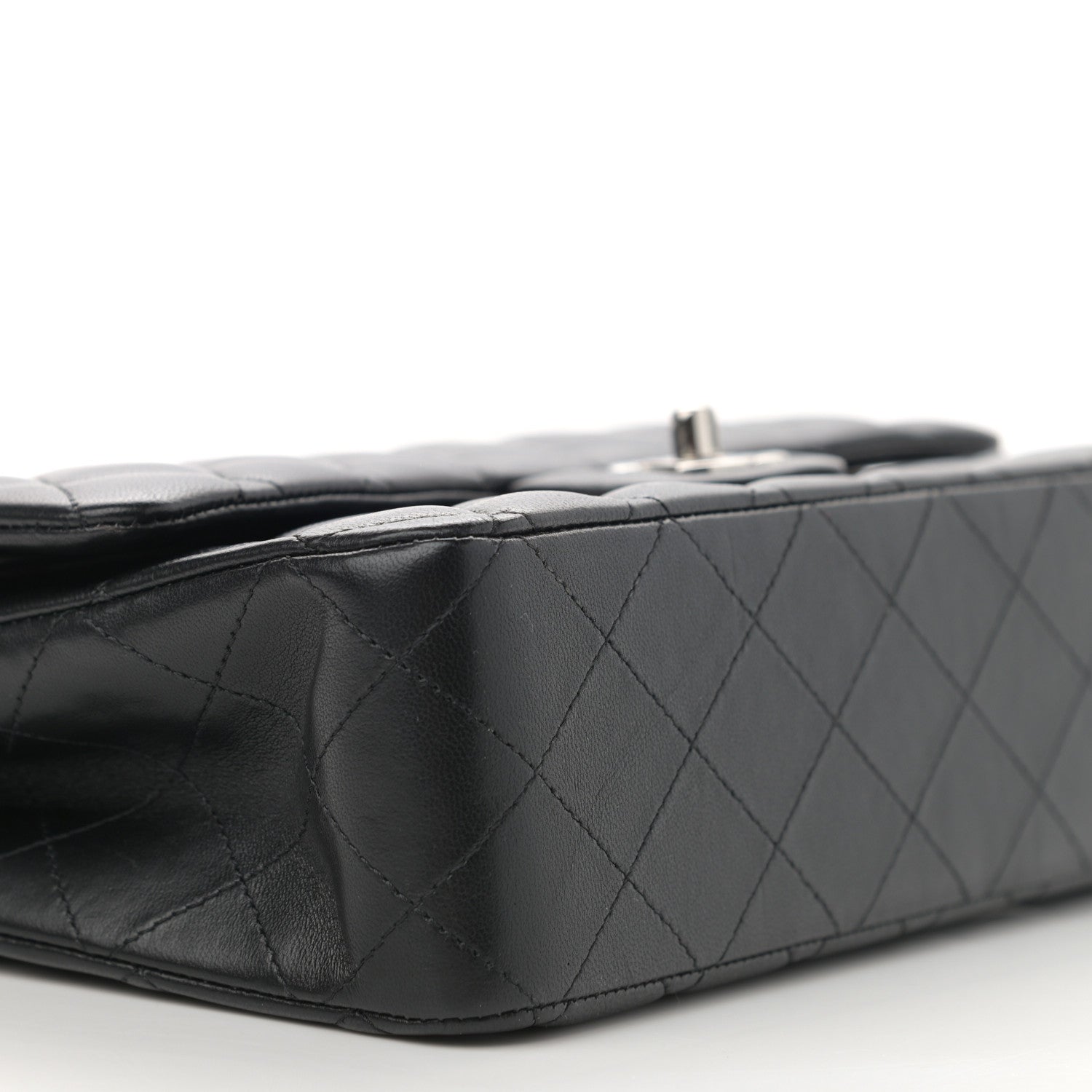 Chanel Lambskin Quilted Medium Double Flap Black 8 of 12