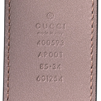 Gucci Calfskin Double G 40mm Belt 85 34 Porcelain Rose 4 of 5
