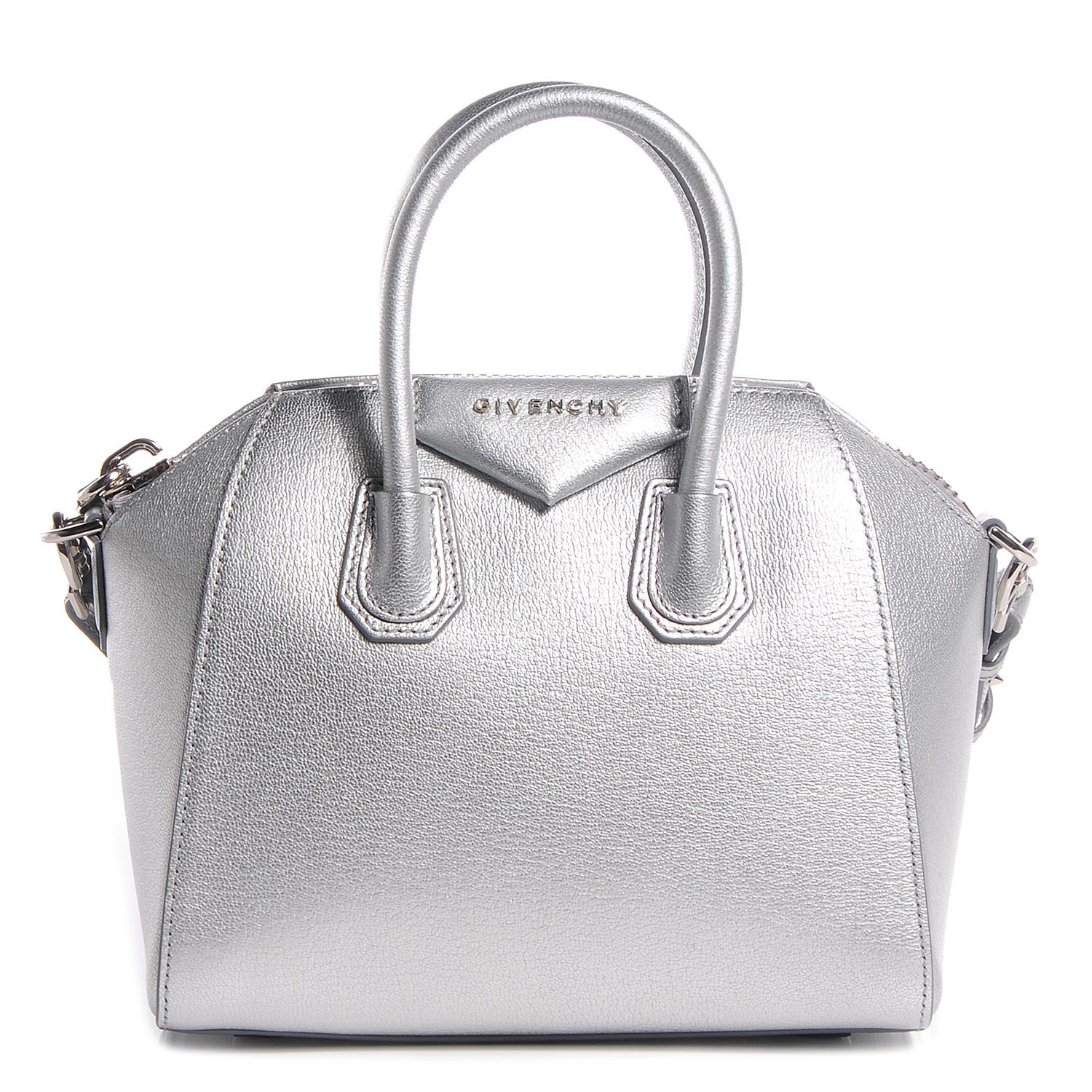 Givenchy Sugar Goatskin Mini Antigona Silver 1 of 14