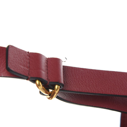 Burberry Smooth Calfskin Small Grommet Embossed Crest Bag Red 15 of 15