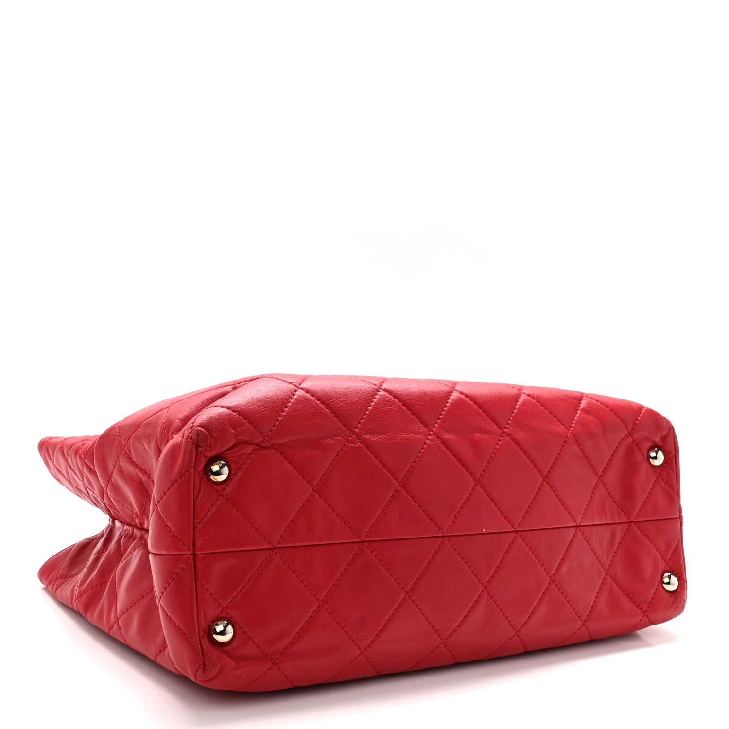 Chanel Calfskin Quilted Large In the Business Tote Red 4 of 10