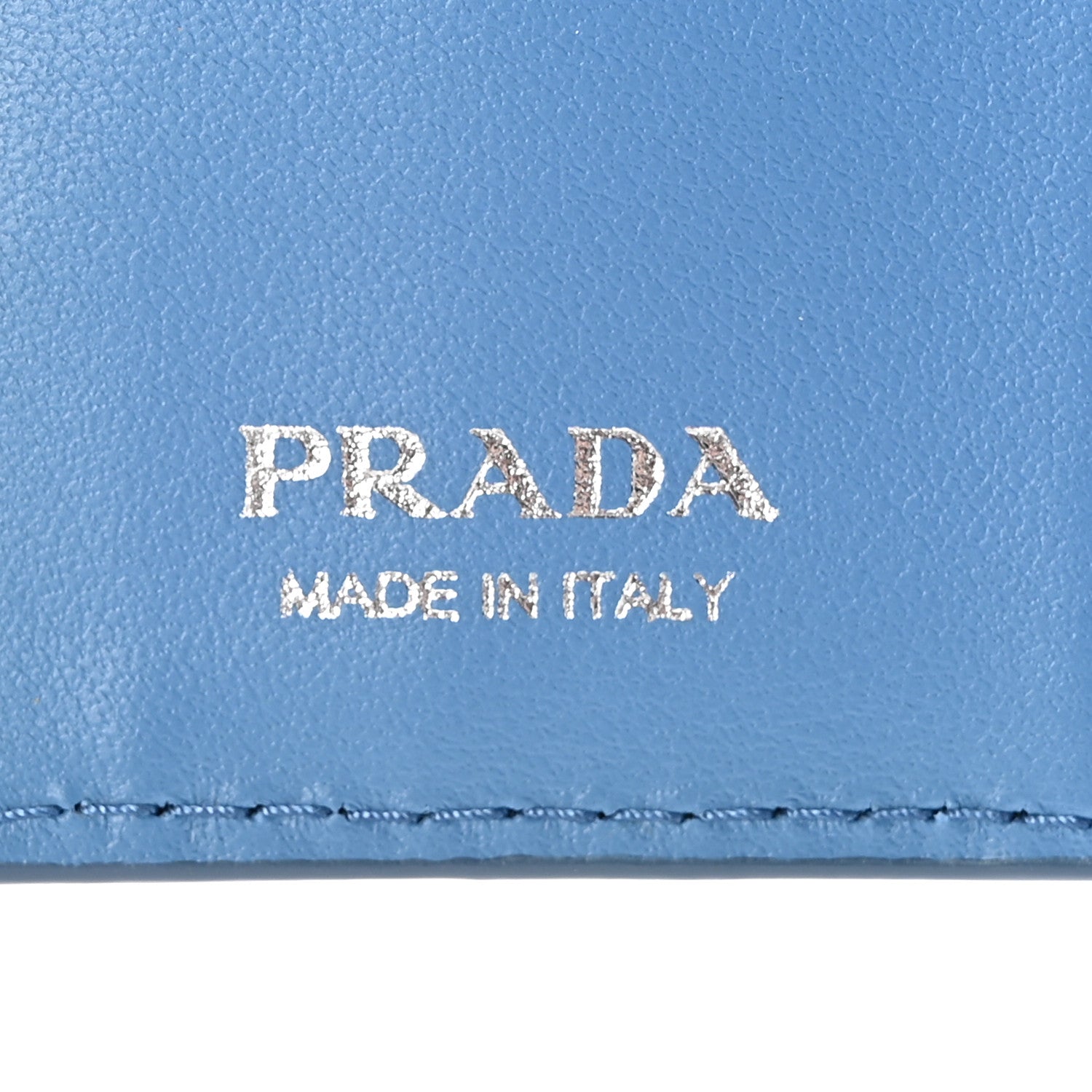 Prada Vitello Daino Small Bi-Fold Wallet Mare 6 of 9