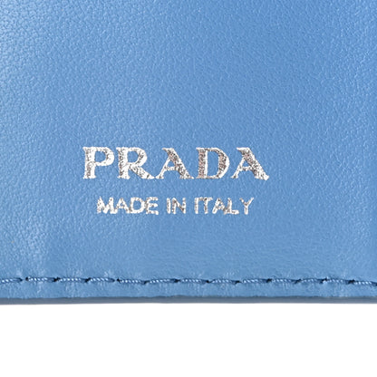 Prada Vitello Daino Small Bi-Fold Wallet Mare 6 of 9