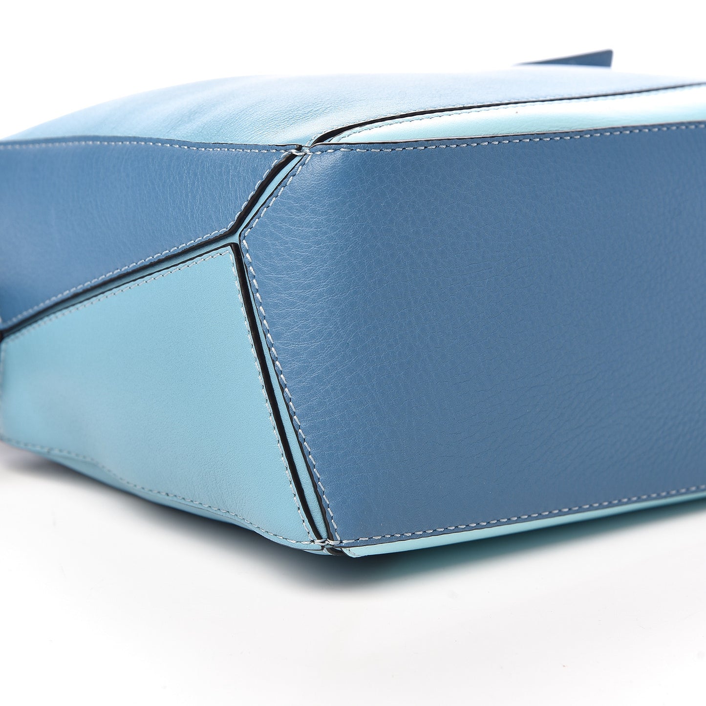 Calfskin Small Puzzle Bag Light Blue Aqua