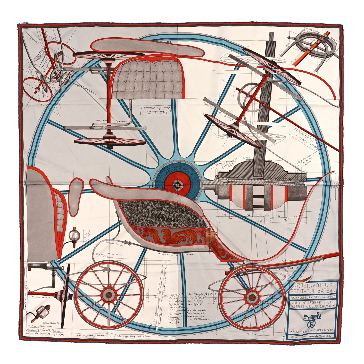 Hermes Silk Printed Petit Duc Scarf 90 1 of 3
