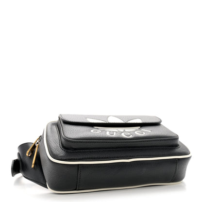 Gucci X ADIDAS Textured Dollar Calfskin Belt Bag Black 4 of 10