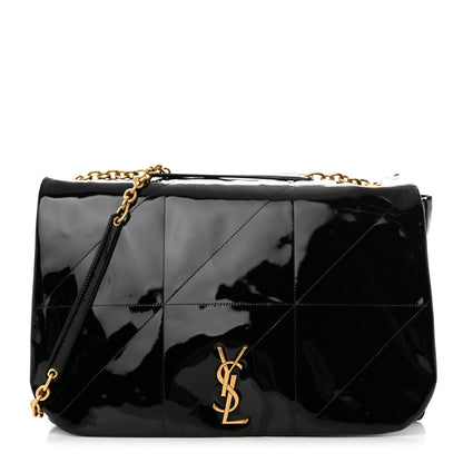 Saint Laurent Patent Matelasse Monogram Large Jamie 4.3 Black 1 of 10